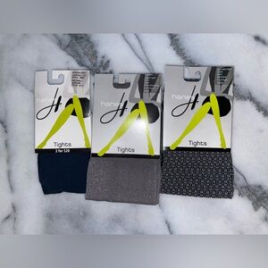 Hanes Tights - Navy, Gray, and Patterned